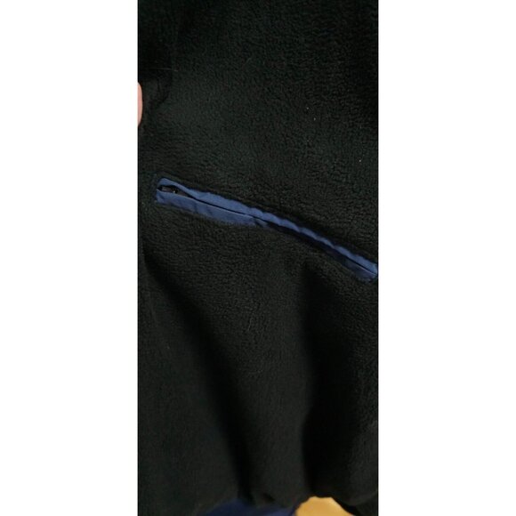 Vtg Baru Sports Mens XL Dark Blue Fleeced Lined Full Zip Insulated Bomber Coat - Picture 13 of 15